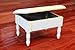 Frenchi Home Furnishing Footstool with Storage, White finish with dark beige cover