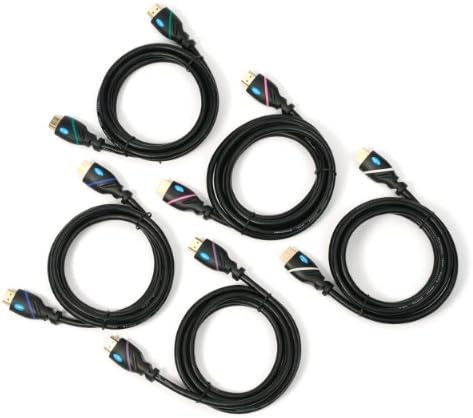 Aurum Ultra Series - High Speed HDMI Cable with Ethernet - 5 pack (10 FT) - Supports 3D &amp; Audio Return Channel - Full HD [Latest Version] - 10 Feet - 5 Pack