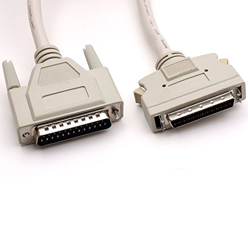TEZONG HPDB50 to DB25 SCSI Cable Molded HPDB50-pin/DB25-pin M/M 5Ft 1Pack
