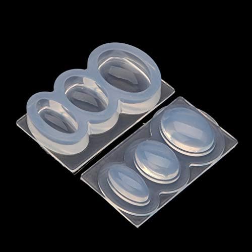 Luluspace UV Resin Geometric Molds Hollow Quicksand Mold with Square Round Ellipse Mold