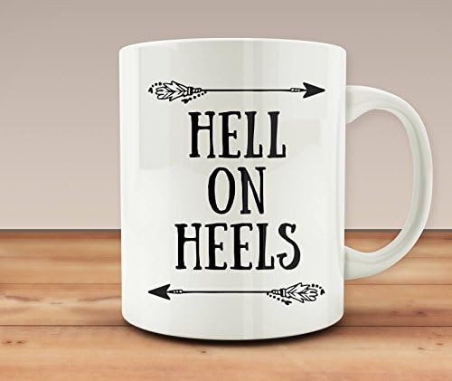 LIZNICE - Hell on Heels Country Girl Mug| Country Girl Ceramic Mug| Mature Mug| Wildside Mug| Pistol Annie's| Country Girl| Cowgirl| Cowgirl Mug| MUG 15oz