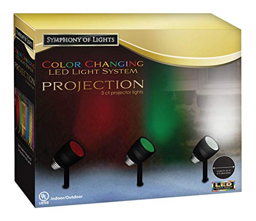 Brite Star Wall Washer 3 Count Projection System, SPACING Between PROJECTORS: 6 FT, Color Changing