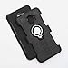 TQHH Full-Body Rugged Holster Case ，TPU+PC Double Protection Case Shockproof Cover with 360 Degree Rotating Ring for Samsung Galaxy J4 2018(Black)