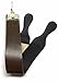 GBS Straight Razor Leather Strop 2.5" X 23.5" High Quality Barber's Razor Strop Cow Hide, Dual Straps with Swivel Clip. Makes a Great Addition for Any Straight Razor Knife Shaving Set! primary