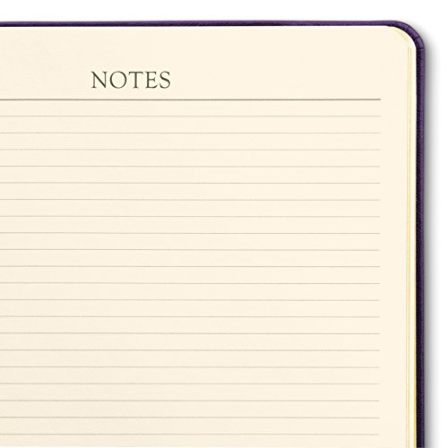 2020 Large Weekly Leather Planner by Gallery Leather - Open Format 9.75"x7.5" - Camden Violet (Purple)