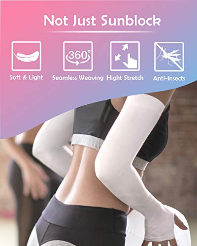 Newbyinn UV Sun Protection Cooling Arm Sleeves for Men Women, Cooler Protective Sleeves to Cover Arms