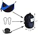 Cutequeen Trading Single Nest Parachute Nylon Fabric Hammock with Tree Straps;Color: Black/Blue
