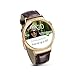 Huawei Watch Rose Gold Plated Stainless Steel with Brown Suture Leather Strap (U.S. Warranty)