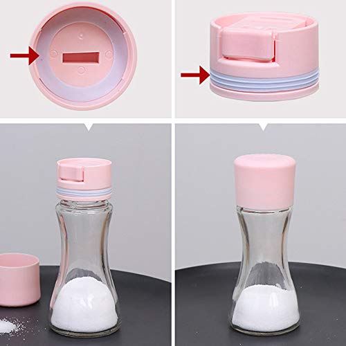 Salt and Sugar Dispenser, Ashero Accurate Control Spice Jar, Sugar Container for Food/BBQ/Cooking, 3.2oz - Thumbnail 2