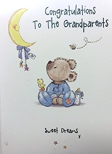 Congratulazioni Ai Nonni Boy 0 00 Cm Sweet Dreams Con Orsetto E Motivo Luna Amazon It Cancelleria E Prodotti Per Ufficio