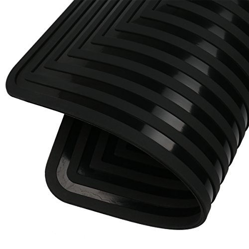 2 Pack,Silicone Trivet Mats/Hot Pads,Pot Holder,9"x12" Non Slip Flexible Durable Heat Resistant Pot Coaster Kitchen Table Mats (Black) - Thumbnail 6