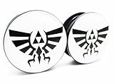 Zelda Wingcrest Triforce Ear Plugs - Acrylic Screw-On - 10 Sizes - Brand NewPair