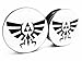 Zelda Wingcrest Triforce Ear Plugs - Acrylic Screw-On - 10 Sizes - Brand NewPair