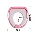 ZOLLOR Portable Potty Training Seat for Boys Girls,Non Slip Splash Guard Potty Trainer Toilet Cover with Comfort Soft Cushion and Handles for Baby and Toddlers,Round and Oval Toilets Applicable (pink)