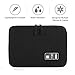 Electronics Organizer, Jelly Comb Electronic Accessories Cable Organizer Bag Waterproof Travel Cable Storage Bag for Charging Cable, Cellphone, Mini Tablet (Up to 7.9'') and More (Black and Green)