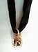 Fashion Black Women Velvet Choker Necklace Pendant Chain Of Gold Bar Choker (Brown)