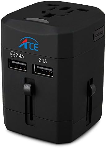 Universal World Wide Travel Charger Adapter Plug Europe, Asia, Australia Travel, Black