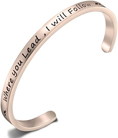 Feelmem Gilmore Girls Bracelet Where You Lead I Will Follow Friendship Bracelet Mother Daughter Jewelry Middle Rose Gold Buy Online At Best Price In Uae Amazon Ae