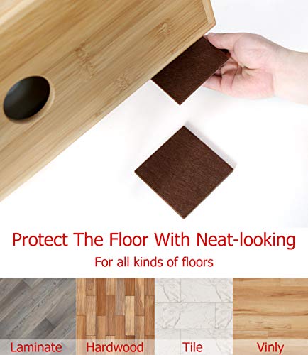 Yelanon Furniture Pads 189 Pieces - Self Adhesive Felt Pad Brown Felt Furniture Pads Anti Scratch Floor Protectors for Chair Legs Feet . for Protect Hardwood Tile Wood Floor & Laminate Flooring - Thumbnail 6
