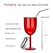 Amzyt wine sippy cup for adult Double-Walled Insulated Unbreakable Goblets BPA-Free Leak Resistant Lid For Red White Wine, Brushed Metal(10 oz)
