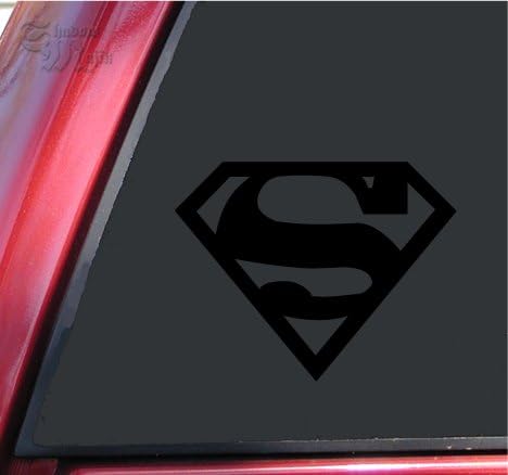 Superman Vinyl Decal Sticker (4" X 3.1", Black)