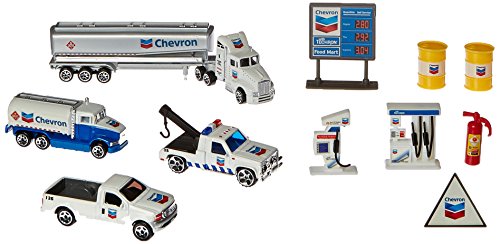 daron chevron gas station playset