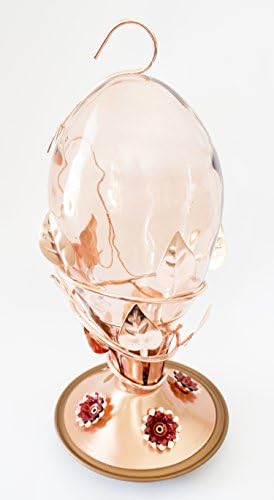 Best Copper &amp; Glass Hummingbird Feeder - Beautiful Classic Design Hummers LOVE with 32 OZ Nectar! 100% Guaranteed!