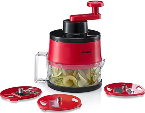 Gourmia gss9210 spiral slicer vegetable spiralizer includes 3 int…