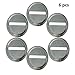 THINKCHANCES Rustic Galvanized Metal Coin Slot Piggy Bank Lid Inserts for Mason Jar (6 Pack, Regular Mouth)