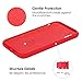 JASBON Case for iPhone X iPhone Xs Case, Liquid Silicone Case with Free Screen Protector Gel Rubber Shockproof Cover Full Protective Case for Apple iPhone Xs/X-Red