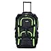 Olympia U.S.A. 8 Pocket Rolling Duffel Bag, Black/Lime, 22 inch