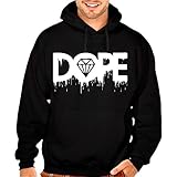 Men's Melting Dope White Diamond Hoodie Black Sweatshirt S-5XL