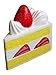 Bhbuy Jumbo Colorful Sandwich Strawberry Cake Release Stress Squeezing Toys Slow Rising Toy Random Color 6x6 Inch