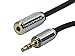 Monoprice Audio Cable - 6 Feet - Black | 3.5mm Male Plug to 3.5mm Female Jack Extension Cable for Mobile, Gold Plated