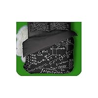 Mathematics Equations Black Bedding Set Quilt Cover Pillowcase Home Textiles,Black,Pillowcase 2 PCS