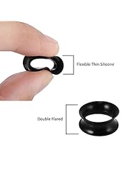 Xpircn - Dilatadores flexibles de silicona con doble acampanado, 0.2 in - 0.6 pulgadas, para oreja