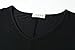 LARACE Women Casual T Shirt V-Neck Tunic Tops For Leggings(2X, Black)