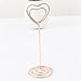 JANOU 10pcs Heart Shape Place Card Holder Picture Stand Note Clip for Wedding Party Favor (Rose Gold)