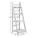 RHF 45″ Foldable Ladder Shelf,Plant Stand,Indoor Flower Pot Stand,Folding A Framde Display Shelf,Free Standing, Patio Rustic Wood Stand with Shelves,4 Tier Stand Outdoor Pot Rack, Whitethumb 1