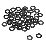 uxcell Nylon Flat Washers for M5 Screw Bolt 10mm OD 1mm Thick 50PCS