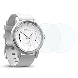 [ 2 Pack ] Garmin VIVOMOVE Screen Protector, 2.5D Rounded Edges 9H Premium Real Tempered Glass Screen Protector for Garmin Vivomove Anti Scratch Protector