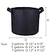 F-sport 3 Gallon/5 Gallon/7 Gallon Grow Bags- 6 Pack Reusable and Durable Fabric Aeration Pots Container with Strap Handles, Perfect for Nursery Garden and Planting