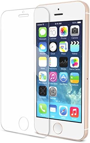 Iphone 5S 5 5C Glass Screen Protector - [Tempered Glass] World¡¯s Thinnest Ballistics Glass, 99% Touch-screen Accurate, Round Edge [0.26mm] Ultra-clear Casings Glass Screen Protecto