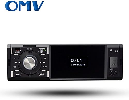 OMV In-Dash 4.0" MP4 Car Stereo TFT Screen, Single Din MP3 MP5 Receiver Audio Video, USB SD Player Supporting Rear View Camera and Bluetooth Hands-free function, with wireless remote