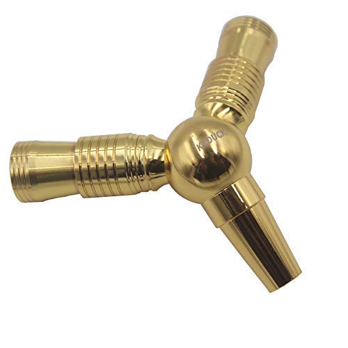 KKDUCK Aluminum Hookah Hose Adaptor 1 to 2 Splitter Hose Connector Joint Auto-Seal Shisha Accessories Gold Silver Gun Metal Color Available