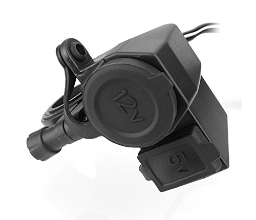 image for Jqworkland Black 5v 2.1a Usb Phone 12v Motorcycle Handlebar Handle Bar