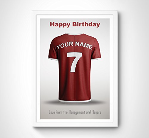 Personalised Liverpool Fc The Reds Home Style Shirt Wall Art