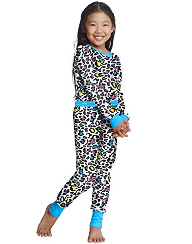 Hanes Girls X-Temp Printed Thermal Set Hearts (25453) -LEOPARD -XS