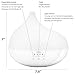Sterline Ultrasonic Aromatherapy Essential Oil Diffuser, Modern Aroma Humidifier, 300 ml, Cool Mist Therapy with Led Changing Light and 3 Timer Settings, for Home, Office, Yoga Spa, or Bedroom, White