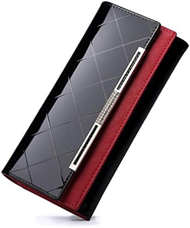 Women's Wallets Women Cowhide Leather Wallet Ladies Party Clutch Patent Leather Purses Long Card Holder